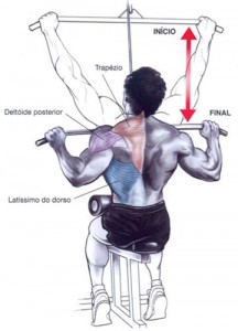 Exercícios para as costas Pulley